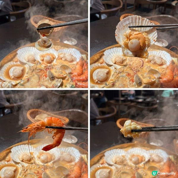 一鍋兩食！超大盆冬蔭海鮮麵鍋．點料變火鍋