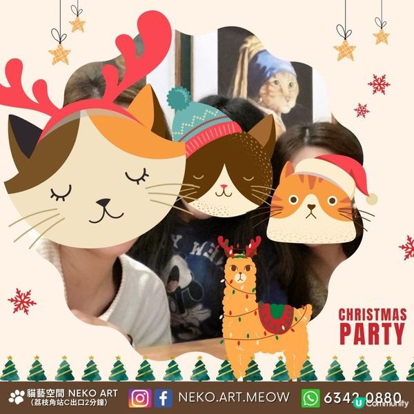【🐱荔枝角站2分鐘】聖誕貓貓派對｜唱K、麻將、Switch、Boardgame、韓燒、火鍋