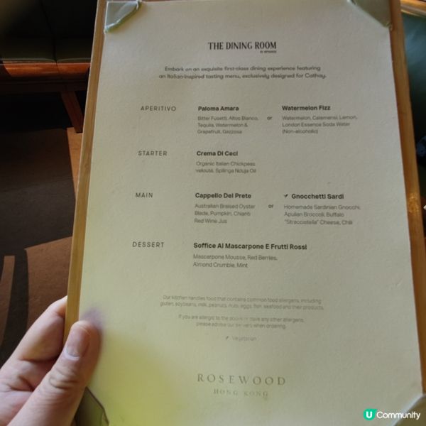 rosewood menu