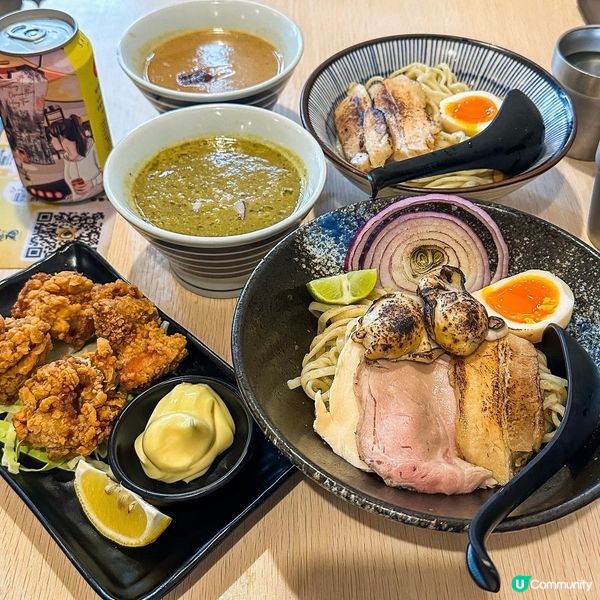 見到一生懸麵旺角店出左期間限定蠔湯沾麵，放假即刻去食😝