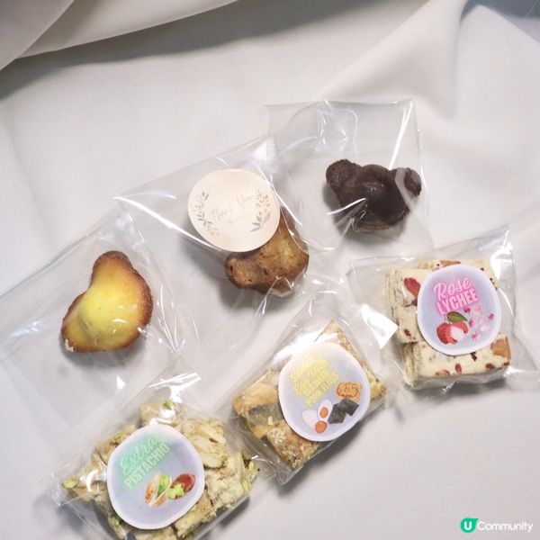 大圍餐廳推出小零食😍高質兼有誠意雪花酥❄️超可愛造型瑪德蓮蛋糕