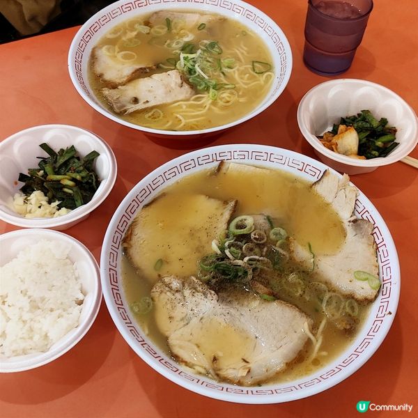 大阪名物-金龍拉麵 人氣排隊名店 800円 配菜白飯任食