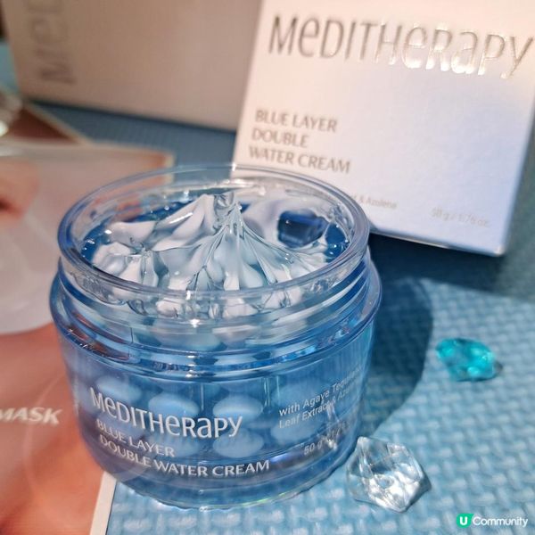 旅行補水神器 ~ 水藍深層補濕凝膠面膜+水藍雙效補濕乳霜