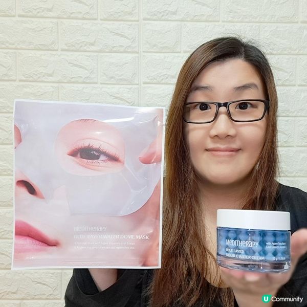 旅行補水神器 ~ 水藍深層補濕凝膠面膜+水藍雙效補濕乳霜