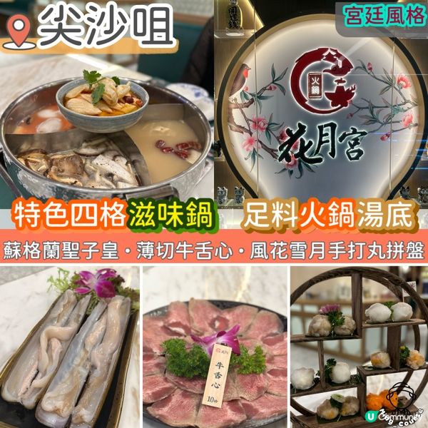 特色四格滋味鍋．足料火鍋湯底