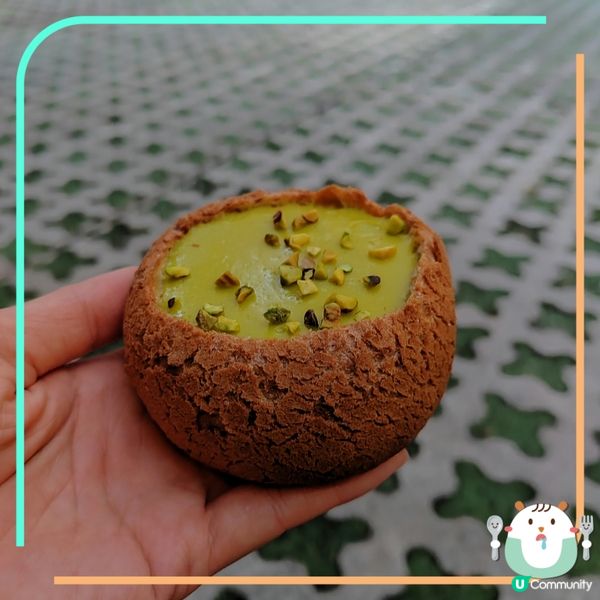 開心果布甸麻糬麵包