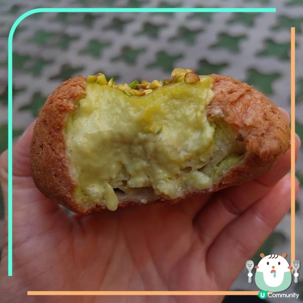 開心果布甸麻糬麵包