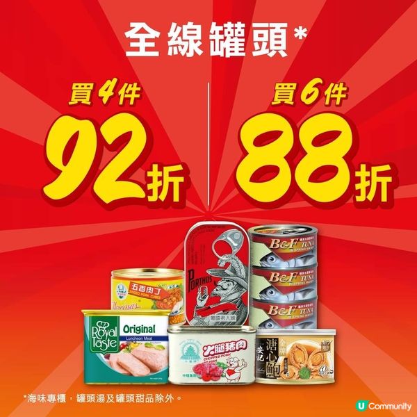 惠康罐頭優惠