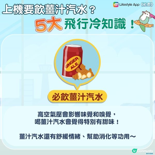 上機要飲薑汁汽水？5大飛行冷知識！
