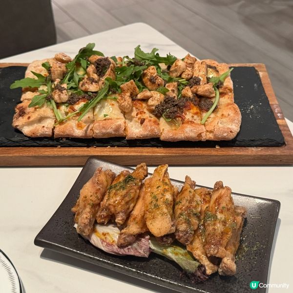 酸種Pizza + 蜜糖芥末雞翼