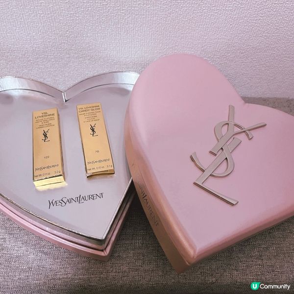 超美!! YSL 520限定粉管口紅潤唇膏愛心禮盒🩷