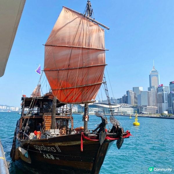 第一次坐船食下午茶🥰 在🇭🇰做一日遊客