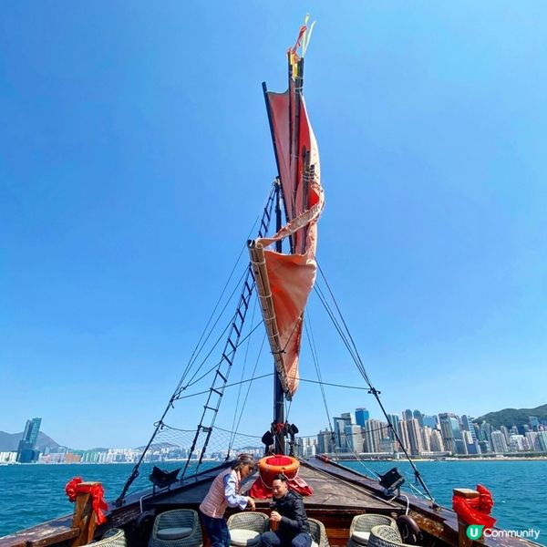 第一次坐船食下午茶🥰 在🇭🇰做一日遊客