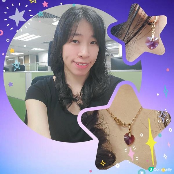 《紫晶耳環頸鍊套裝》