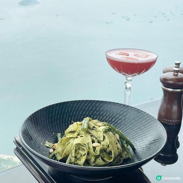 [香港素食] 尖沙咀 | The Lounge & Bar：102樓海景純素美食 午市自選健康沙律吧 低碳高蛋白菜式