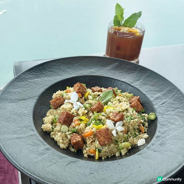 [香港素食] 尖沙咀 | The Lounge & Bar：102樓海景純素美食 午市自選健康沙律吧 低碳高蛋白菜式