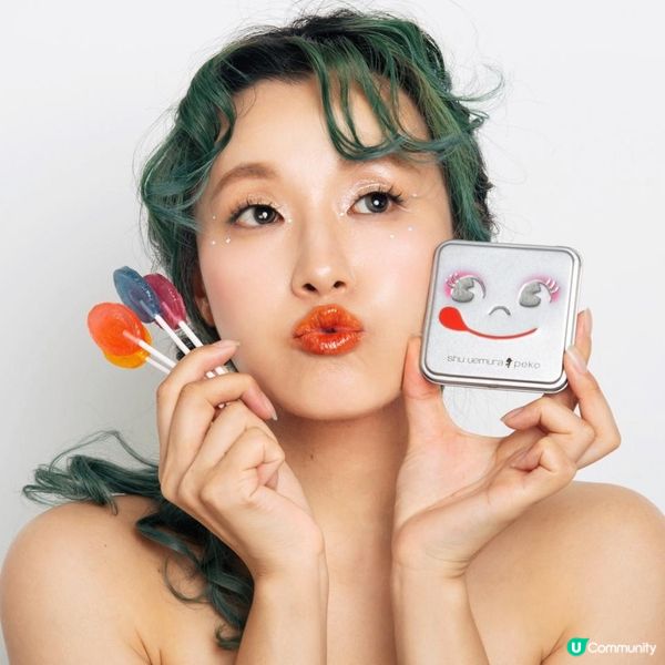 「💚💛shu uemura x peko 牛奶妹限量眼影組合」