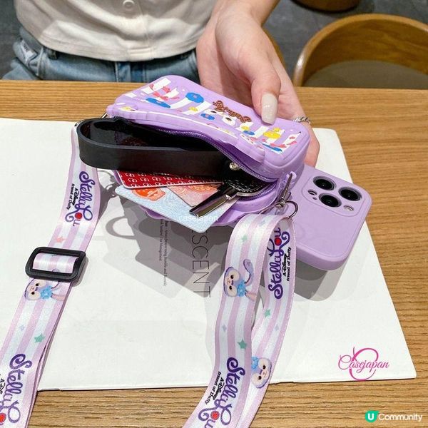 かわいいバッグウォレットストラップ付きシリコン電話ケースiphone 15 14