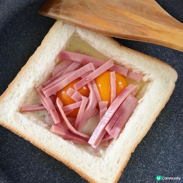 免焗爆漿芝士火腿多士🍞 超簡易食譜🍳