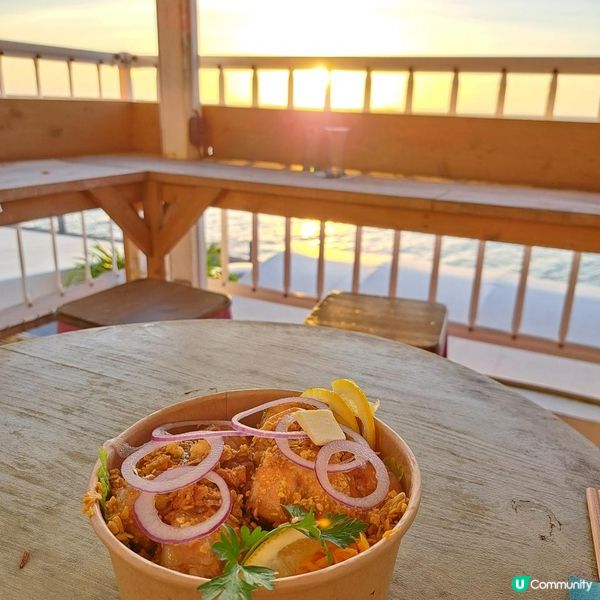 【by・The・Shrimp（瀨長島。沖繩）】｜日落美景蒜香蝦