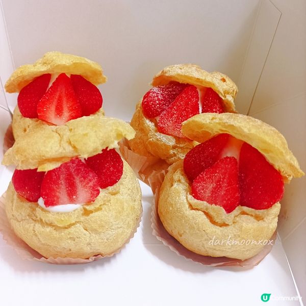 🍓士多啤梨吉士泡芙