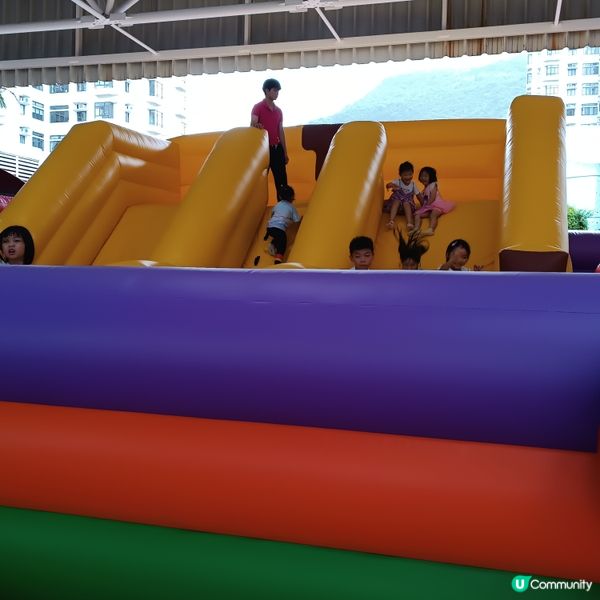 暑假親子玩樂新去處！杏花新城運動補給站和充氣水果樂園