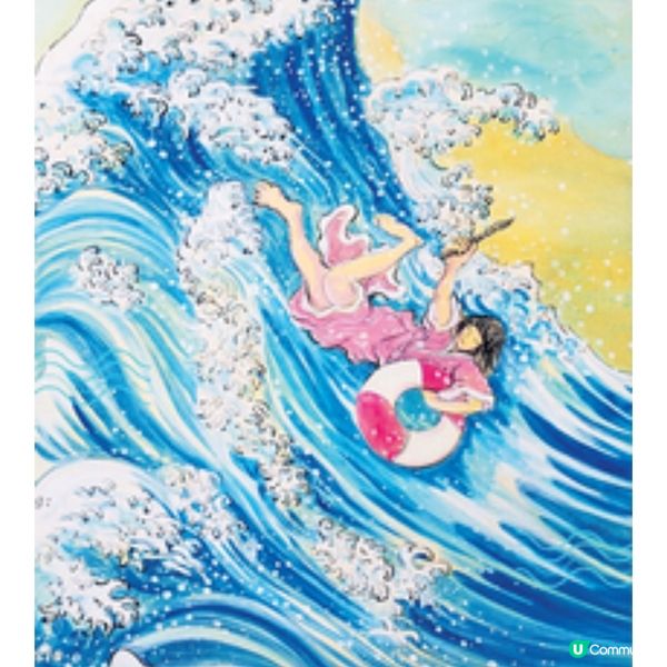 麥雅端《觀潮...藝術的交匯》水墨 與PopArt融合突破界