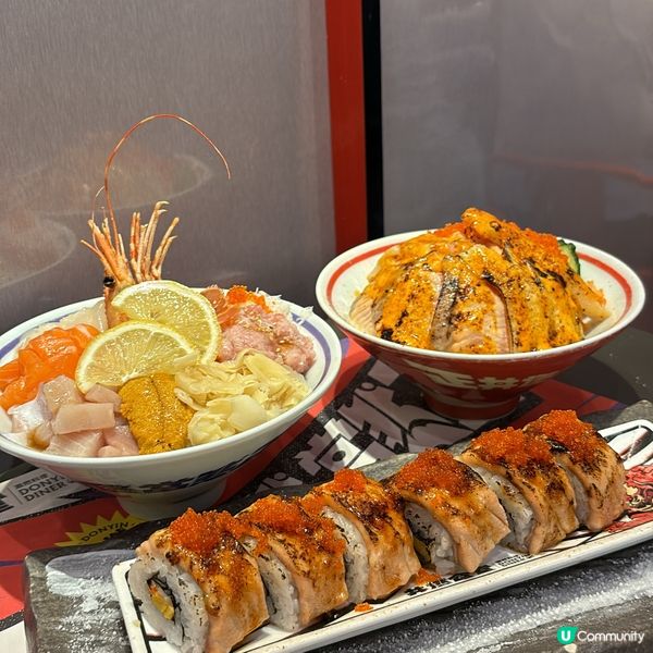 旺角•人氣刺身丼 丼燃必食火焰卷