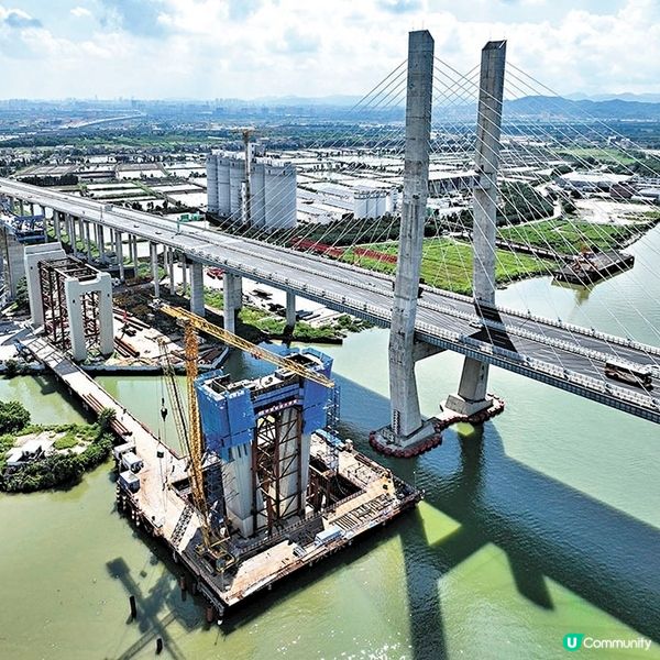 深江鐵路跨磨刀門水道主橋進入上部結構建設