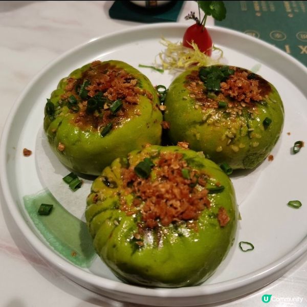 菠菜生煎牛肉包