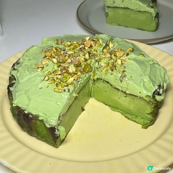 自製開心果巴斯克蛋糕