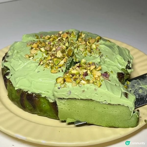 自製開心果巴斯克蛋糕