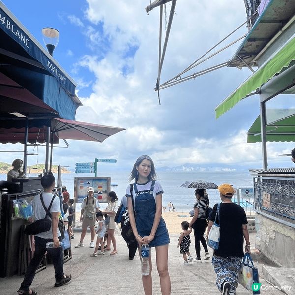 你到長洲一定要去沙灘影相，平日去都算少人。依一日都好熱有成3...