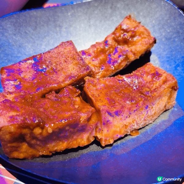 呢張相我?「漁樂場」餐廳食?差點失傳的豆腐串。豆腐好大塊,外...