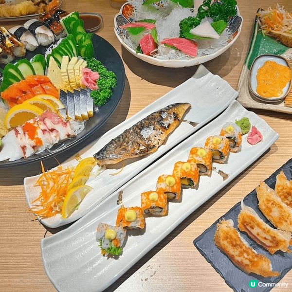 帶親戚去食?日式大餐，叫左魚生拼盤，壽司拼盤，仲有天婦羅同拉...