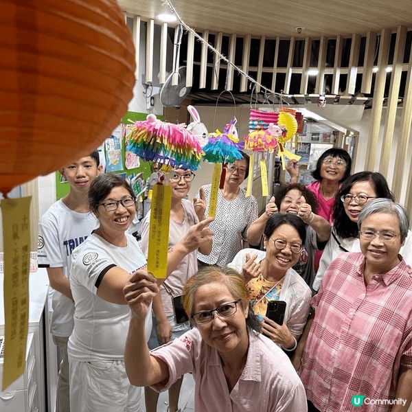 中秋聯歡晚會，猜燈謎，搓湯丸，DIY燈籠，拼圖，對對拼，問答...