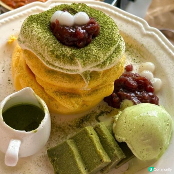 日式抹茶紅豆鬆餅
