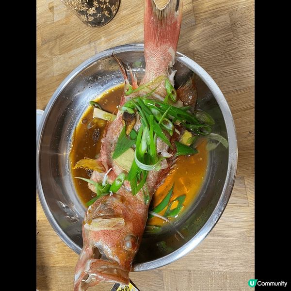 上圖是自家煮的東星斑作為晚餐，愛魚之人覺得超級美味，營養豐富...