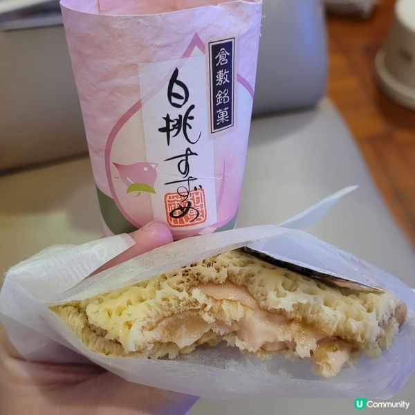 日本手信實測-倉敷銘菓-白桃夾心蛋糕