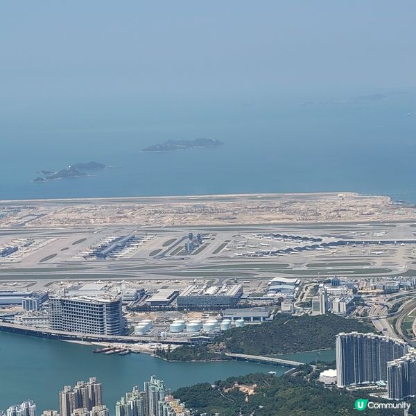 可以望到機場耶～