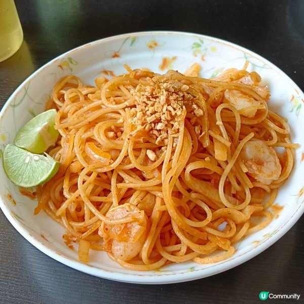 自炒冬蔭功蝦仁意粉