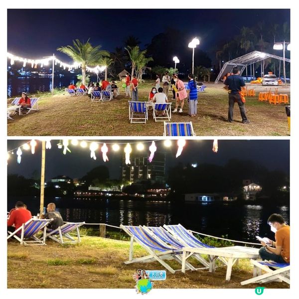 31 🇹🇭泰中 北碧府2日1夜 | Day1 河畔LiveMusic露天美食廣場 หาดชื่นฤดี🛶