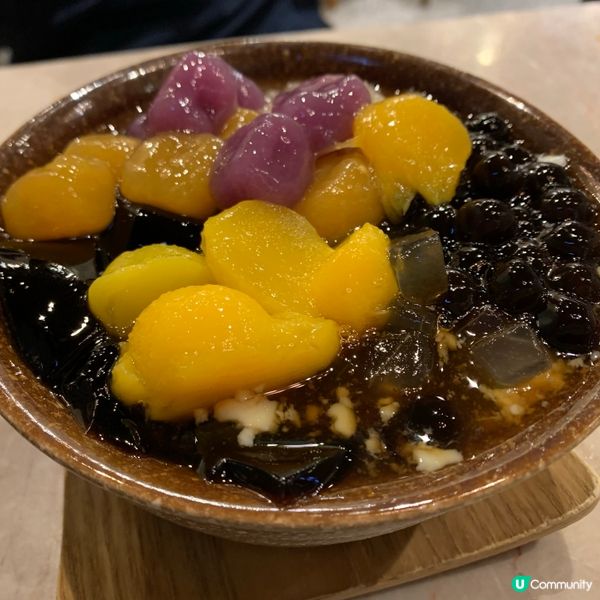 三色芋圓黑糖豆花