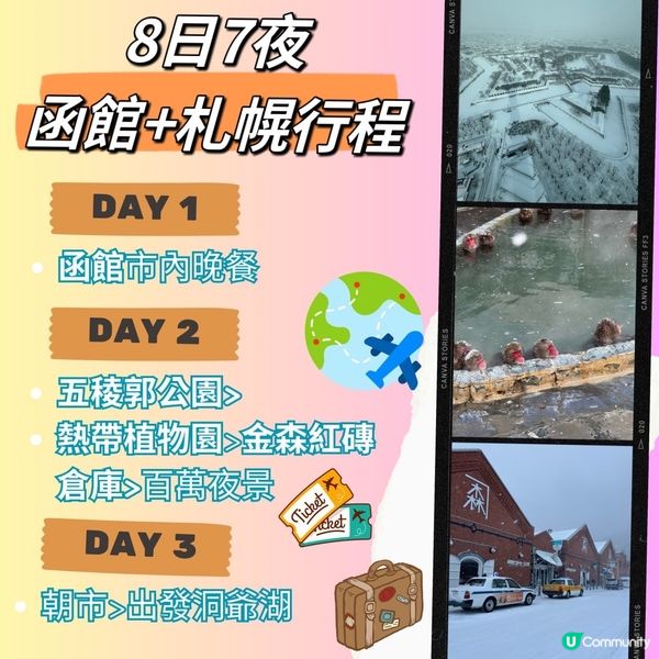 ❄️☃️8日7夜玩盡函館&札幌行程☃️❄️