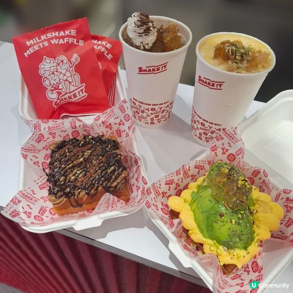 新鮮水果製作，奶昔窩夫即叫即做