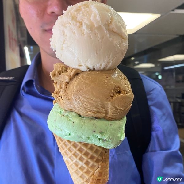 最美味三色雪糕：豆乳+咖啡+薄荷朱古力🤩🥳😋