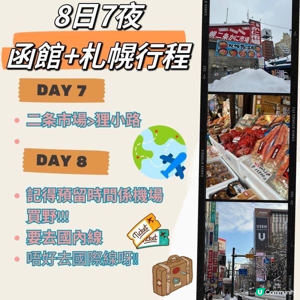 北海道行程 - 二條市場&狸小路&機場購物