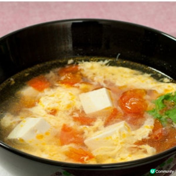 蕃茄豆腐蛋花湯