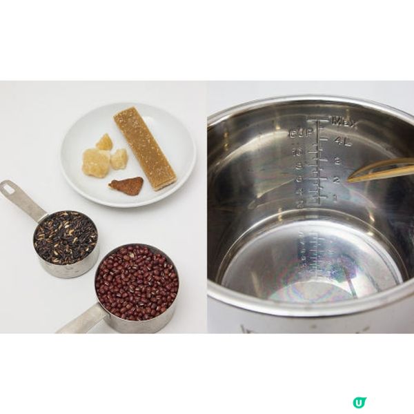 椰汁紅豆黑糯米糖水
