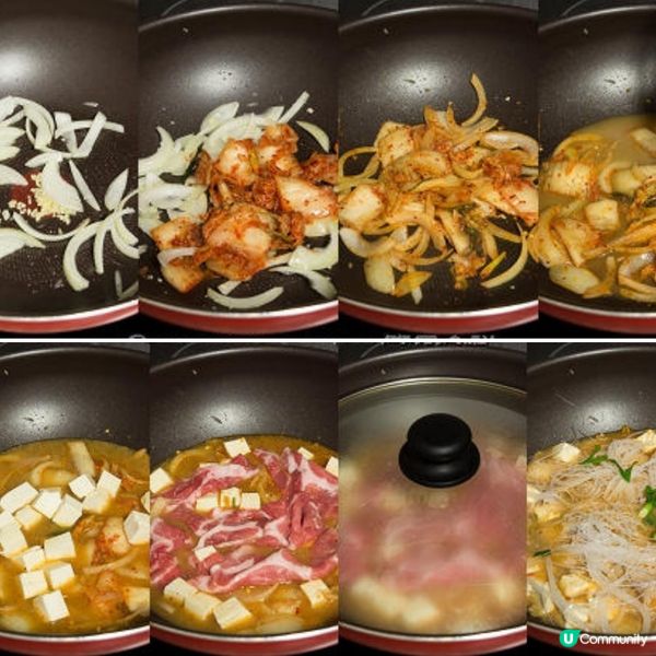 泡菜豆腐粉絲豬肉煲
